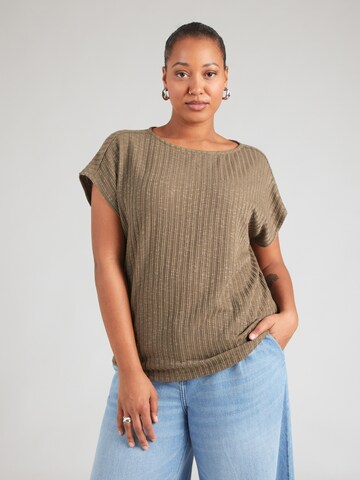 ONLY Carmakoma Blouse in Brown: front