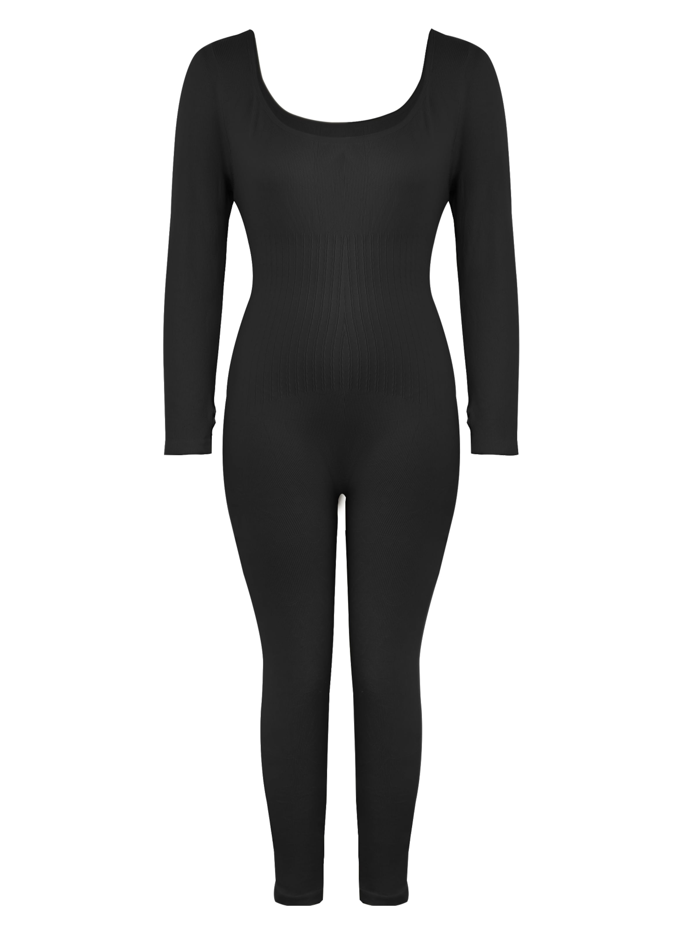 MEETWEE Shaping bodysuit 'Base Layer' in Black: front