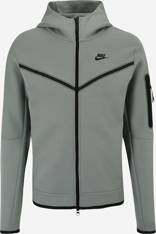 Nike Sportswear - Sudadera con cremallera en verde: frente