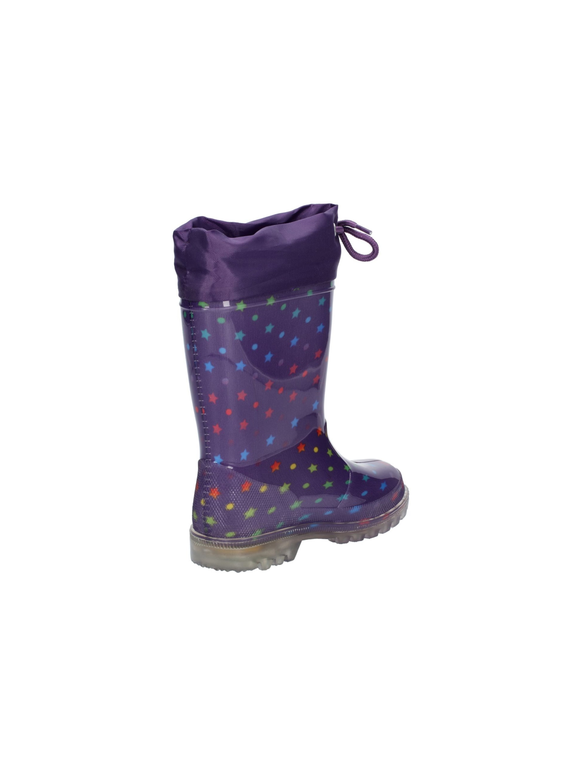 LICO Rubber Boots 'Power Blinky' in Purple