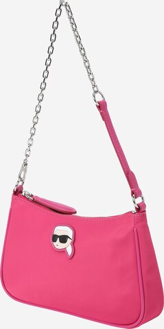 Borsa a spalla di Karl Lagerfeld in rosa: frontale
