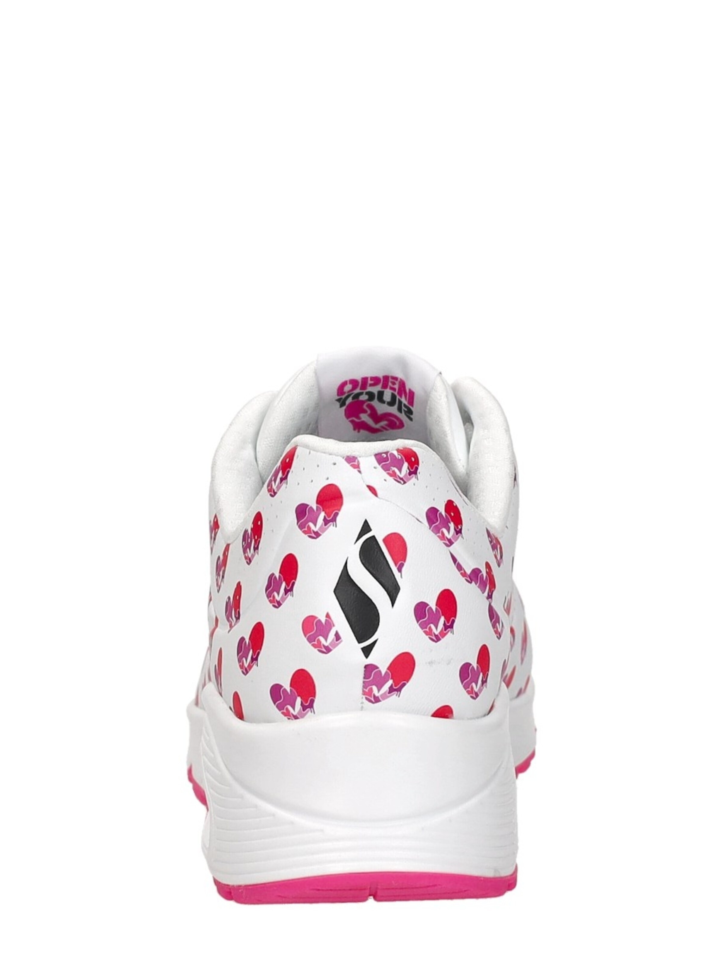 Baskets basses 'Uno - Live Colorfully' SKECHERS en blanc