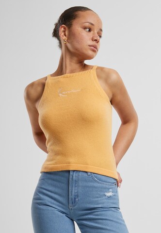 Karl Kani Top 'Small Signature Knit 90s' in Orange