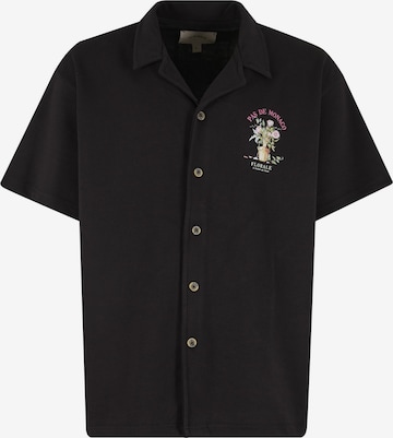 Coupe regular Chemise 'BOTANICA' Pas De Monaco en noir : devant