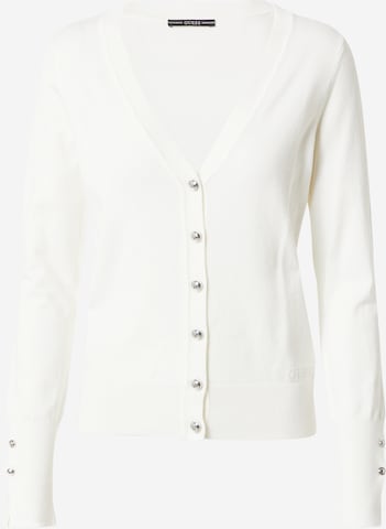 GUESS Gebreid vest 'Zena' in Wit: voorkant