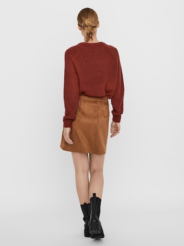 Jupe 'Donna Dina' VERO MODA en marron