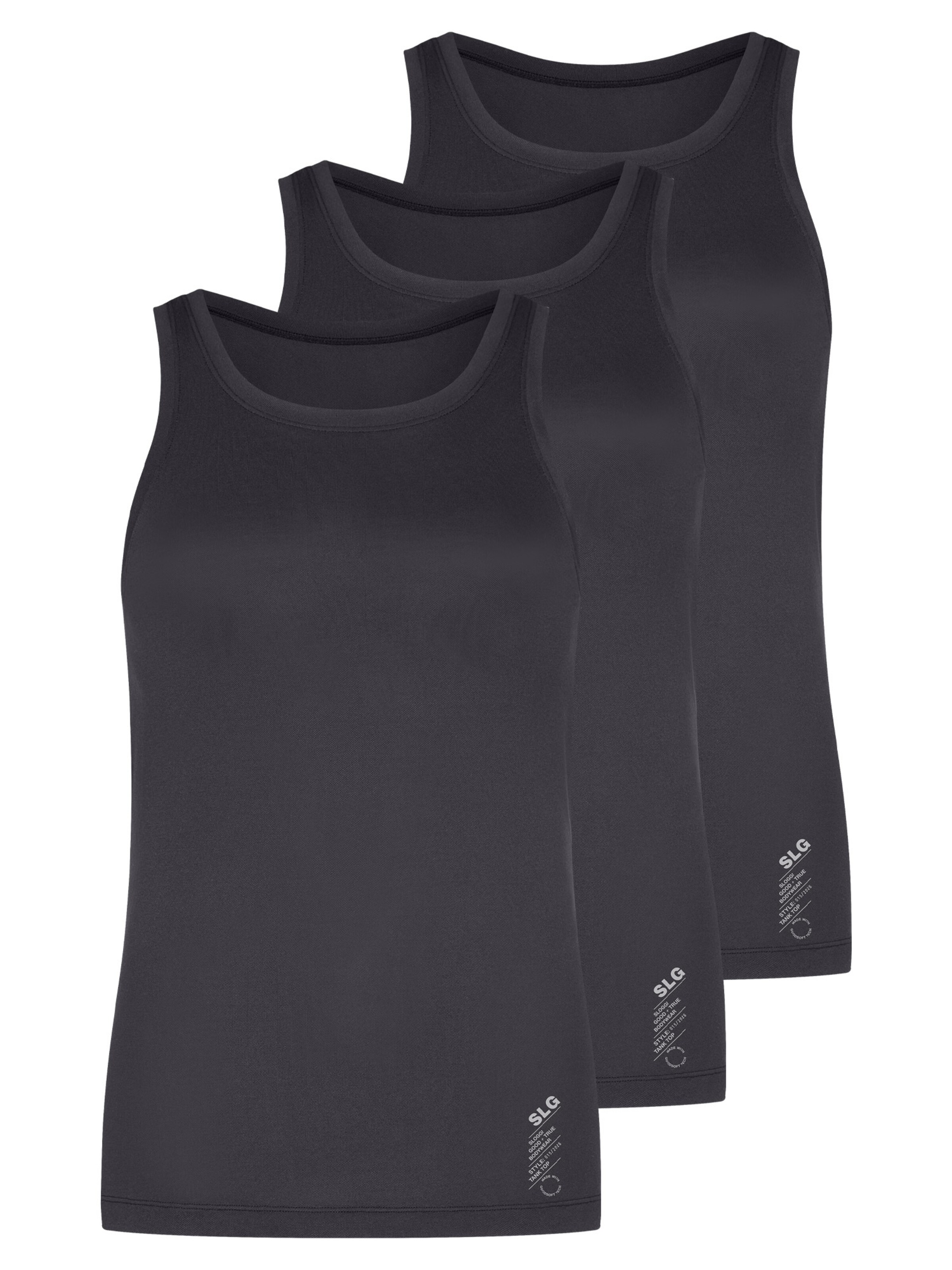 SLOGGI Onderhemd 'SLG Base Soft' in Zwart: voorkant