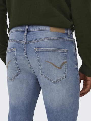 Only & Sons Skinny Jeans 'Fly' i blå