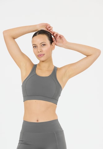 Athlecia Bustier Sport-BH 'Aliya' in Grau: Vorderseite