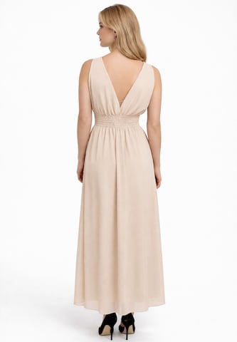 Robe de soirée Elara en beige