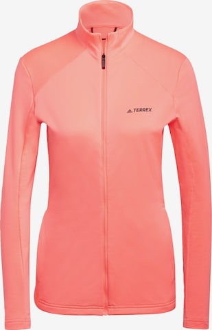 ADIDAS TERREX Sportief sweatvest in Oranje: voorkant