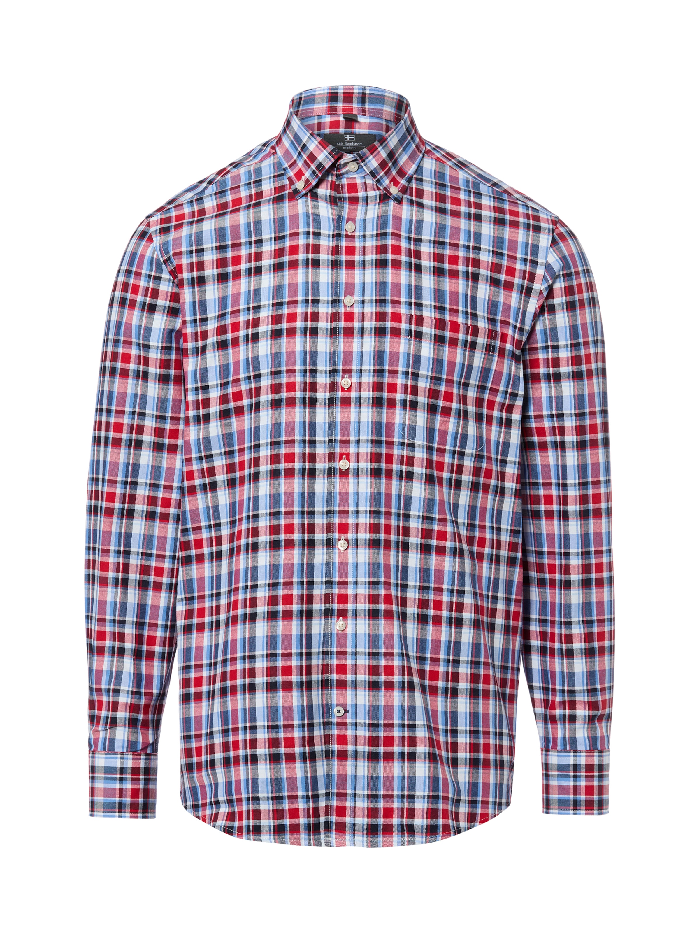 Nils Sundström Overhemd in Rood: voorkant