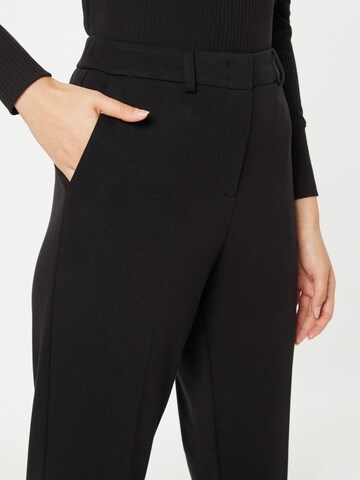 Regular Pantaloni cu dungă de la s.Oliver BLACK LABEL pe negru