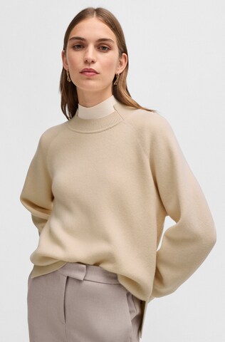 BOSS Sweater 'Fariola' in Beige