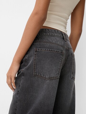 Wide Leg Jean Bershka en gris