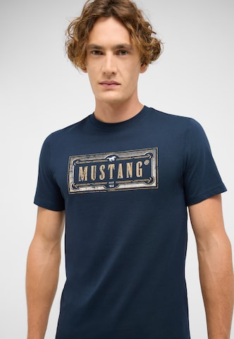 MUSTANG T-Shirt 'Austin' in Blau