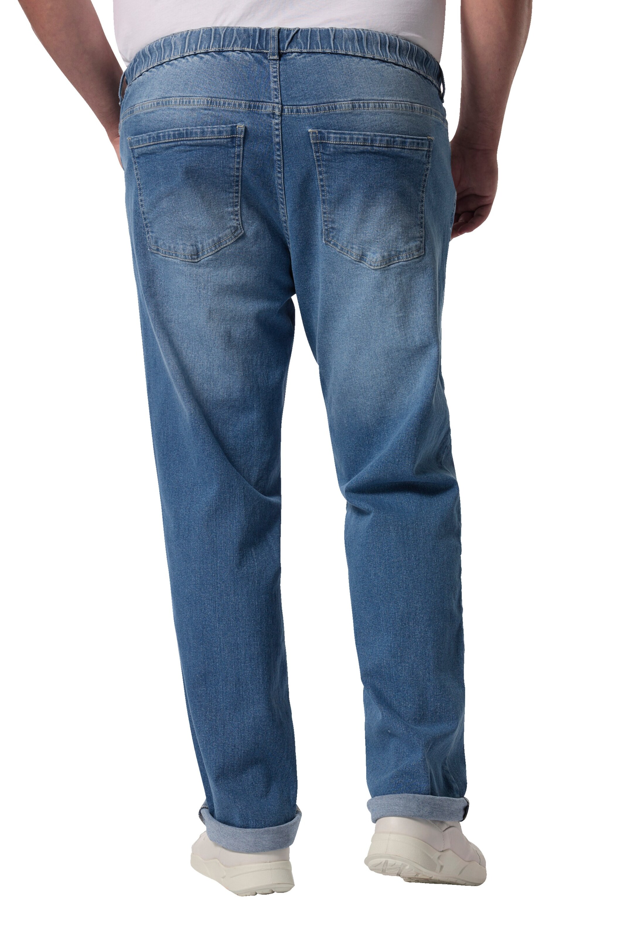 Men Plus Regular Jeans in Blauw