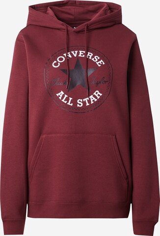 Sweat-shirt CONVERSE en rouge : devant