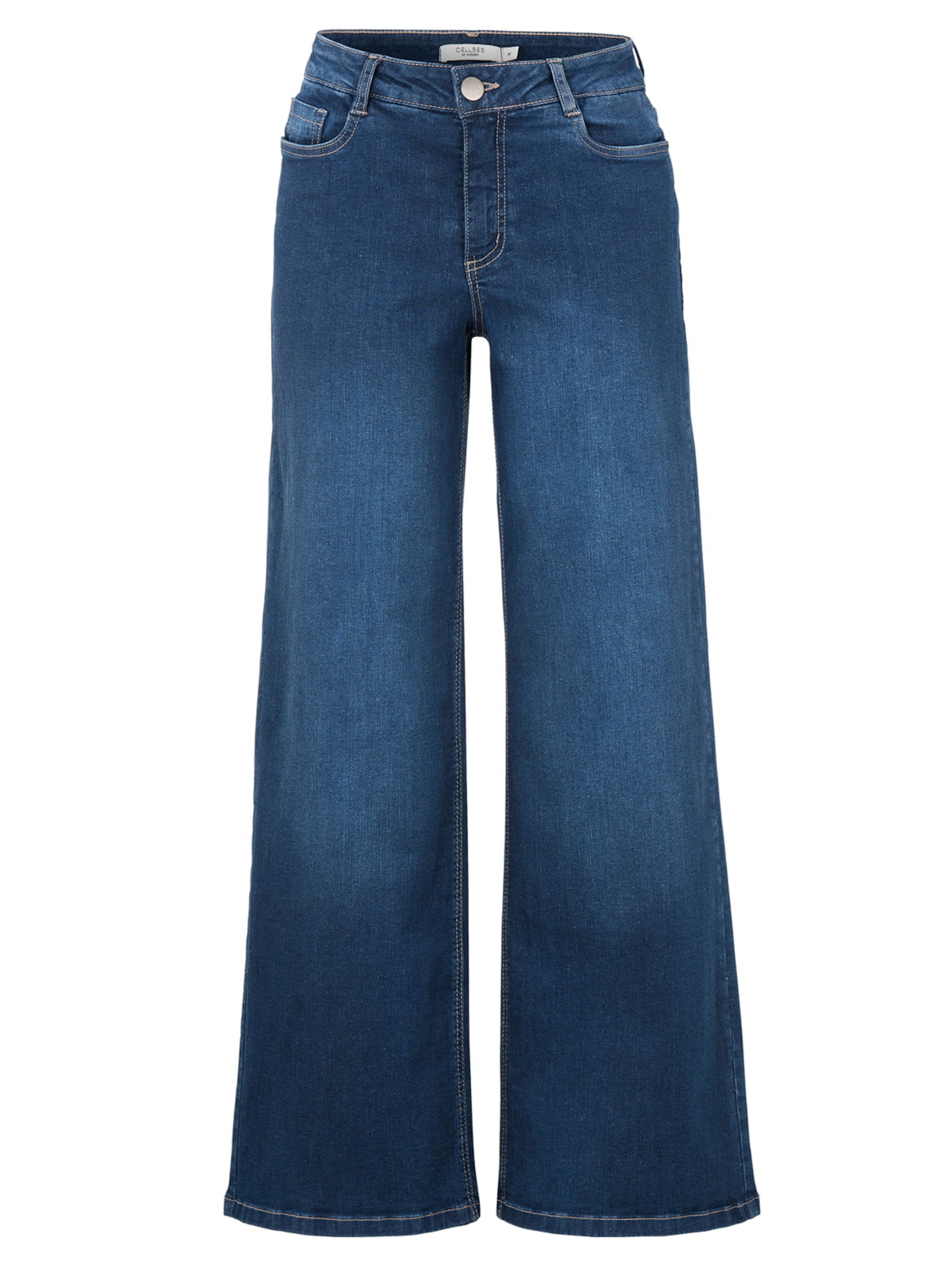 Cellbes of Sweden Wide leg Jeans in Blauw: voorkant