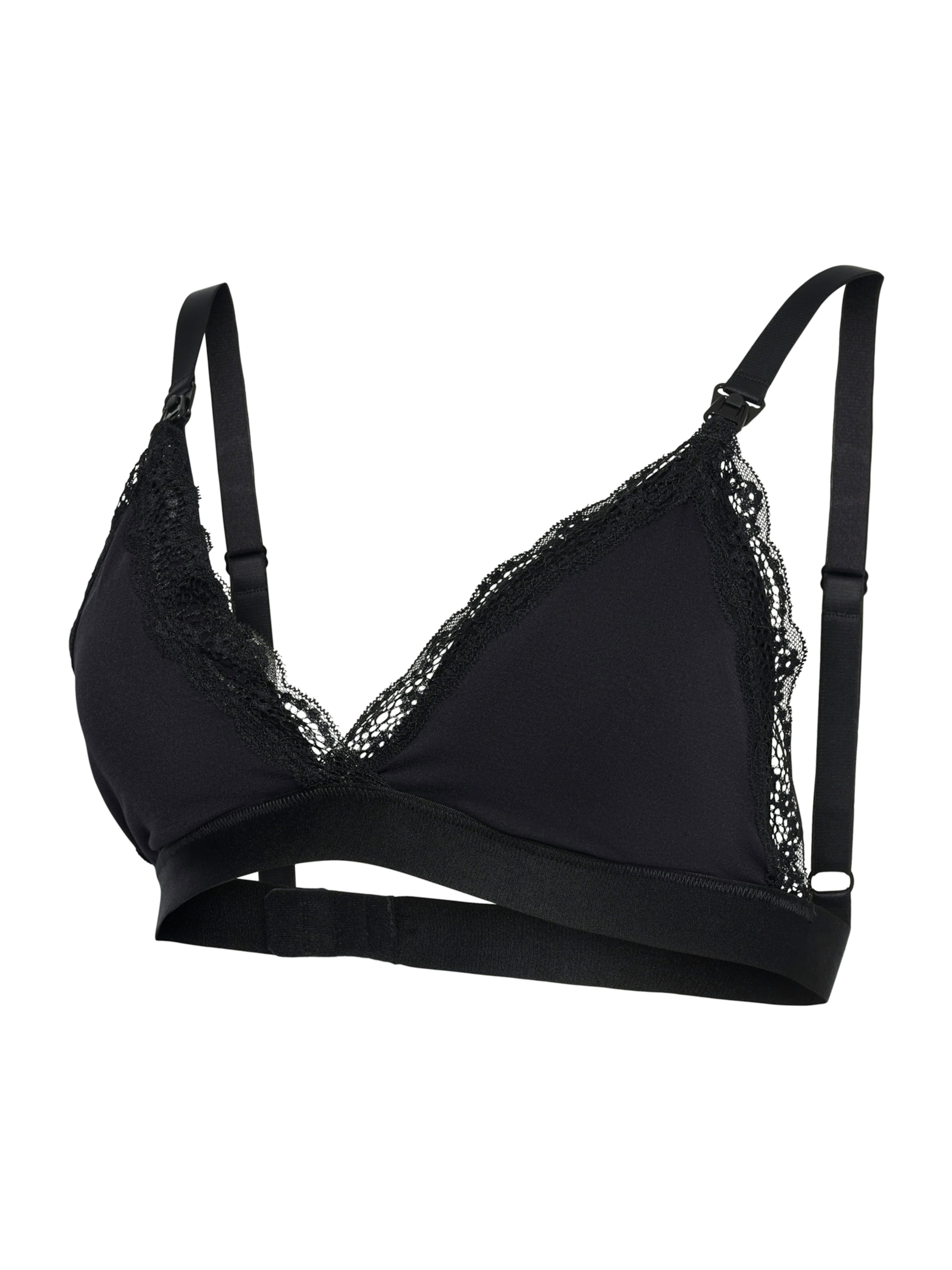 MAMALICIOUS Треугольник Бюстгальтер 'MLREECE' в Черный: спереди