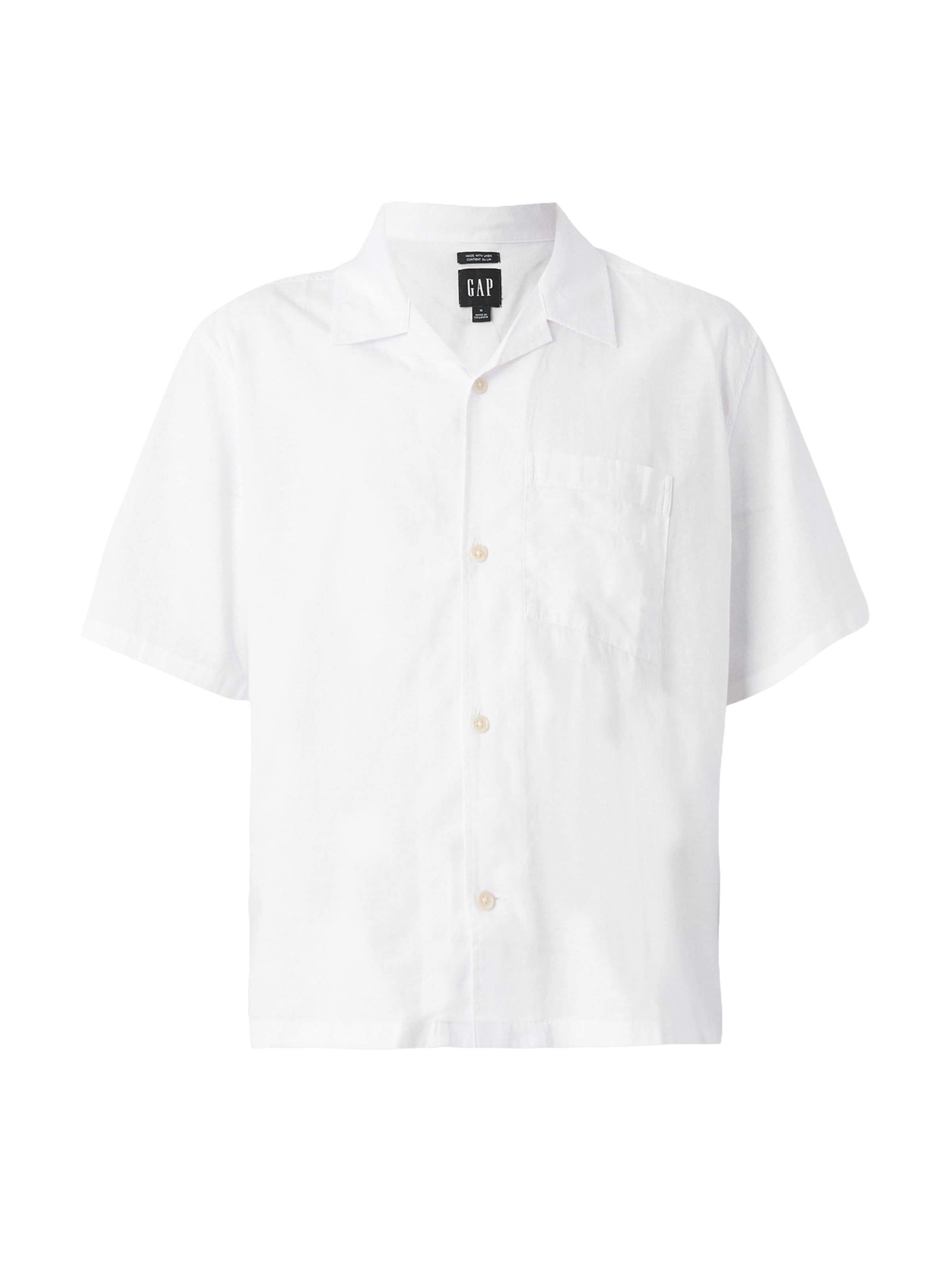 GAP Comfort Fit Риза в бяло: отпред