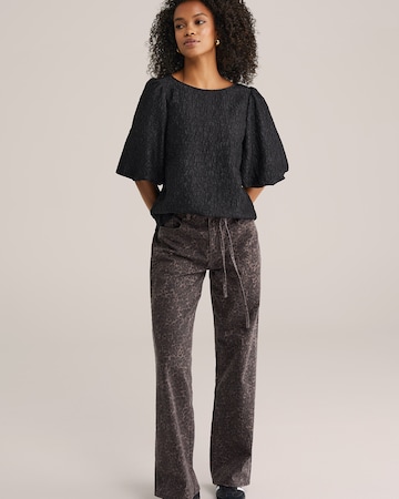 WE Fashion Wide leg Τζιν σε καφέ