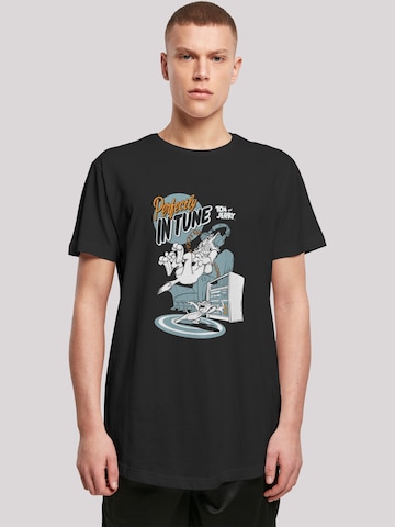 T-Shirt 'Tom And Jerry Perfectly In Tune' F4NT4STIC en noir : devant