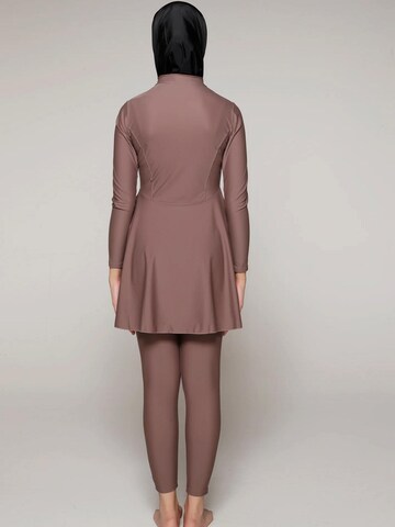 SIYA Swimwear Badeanzug 'East – Burkini/Modest' in Braun