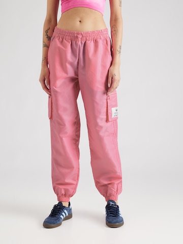 ADIDAS ORIGINALS Tapered Cargo trousers 'Nylon Utility' in Pink: front