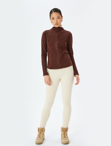 Koton Fleece Jacket in Brown