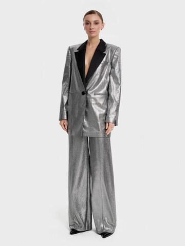 OPRA Blazer 'Opra Marynarka Azza Silver/Black Oversize' in Silver