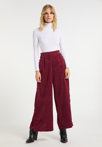 IZIA Wide leg Broek in Rood