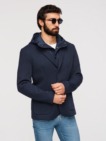 Ombre Regular Fit Businesshemd in Blau: Vorderseite