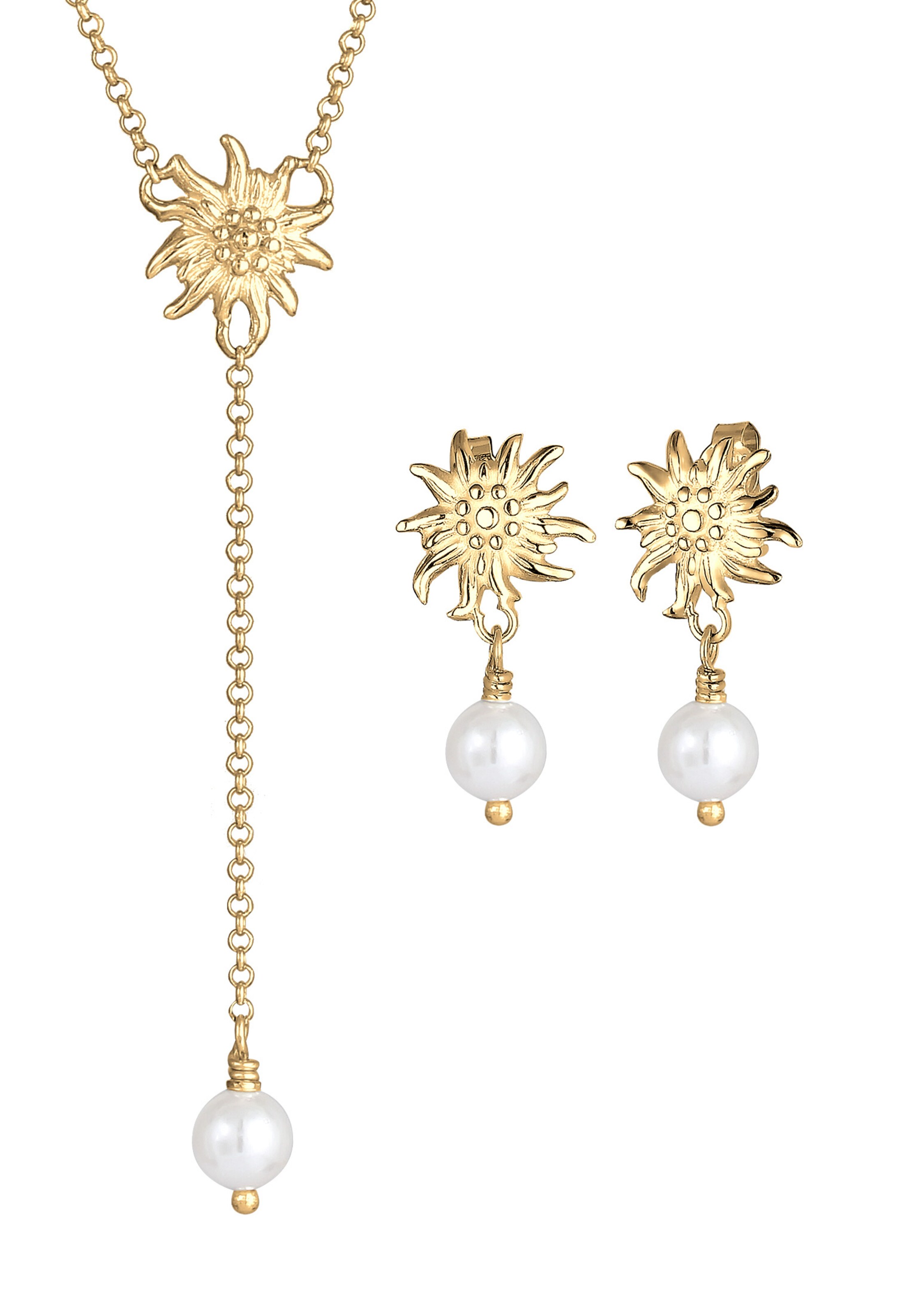 ELLI Sieraden set in Goud: voorkant