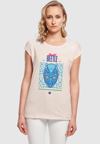 T-shirt 'Blue Beetle - Helmet' ABSOLUTE CULT en rose : devant