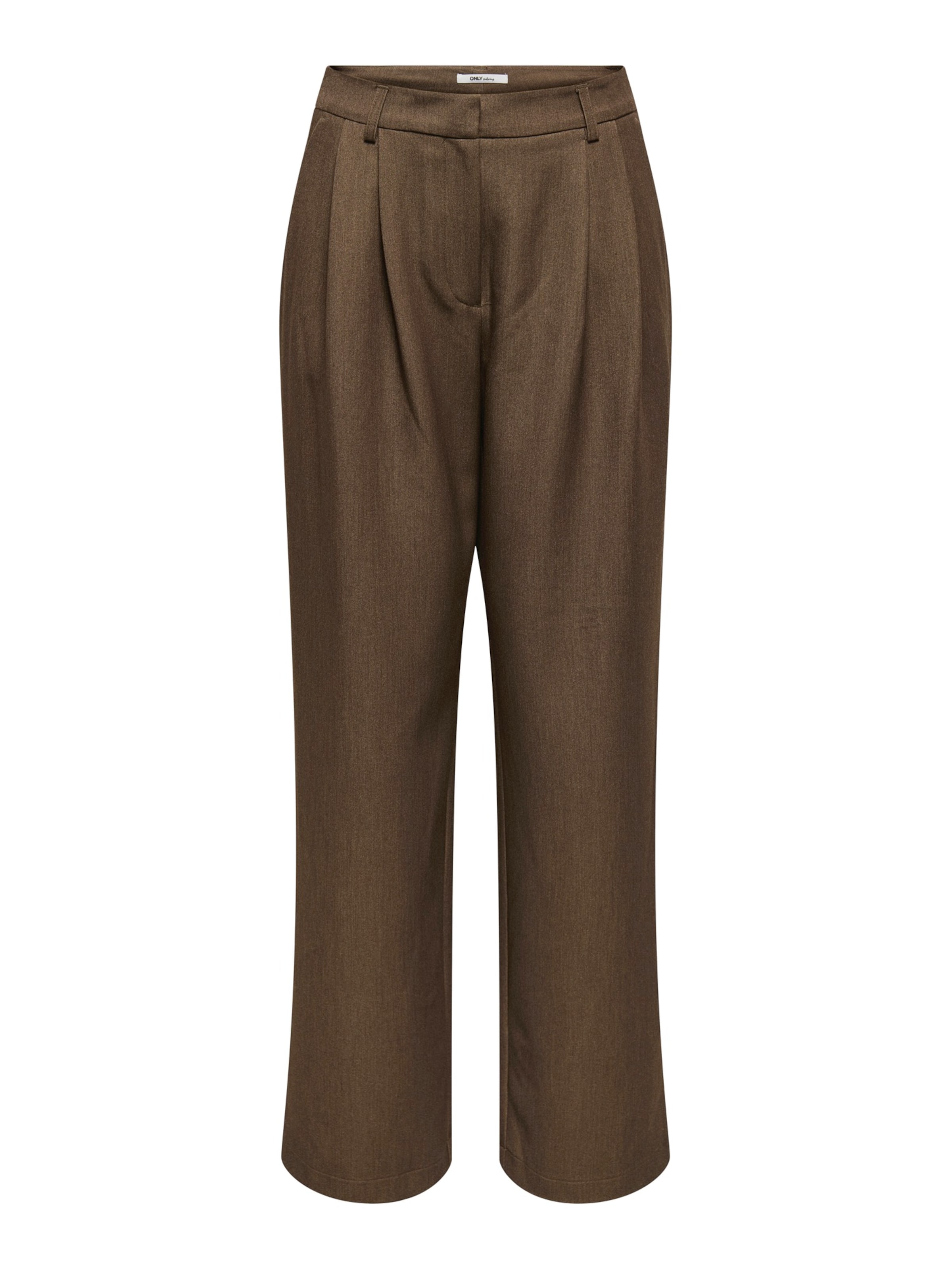 Loosefit Pantalon à pince 'ONLHATTIE' ONLY en marron : devant