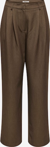 Loosefit Pantalon à pince 'ONLHATTIE' ONLY en marron : devant