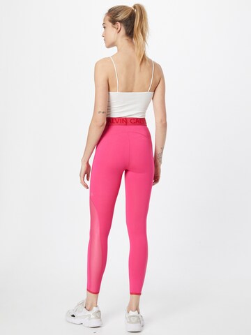 Calvin Klein Sport Skinny Spodnie w kolorze różowy