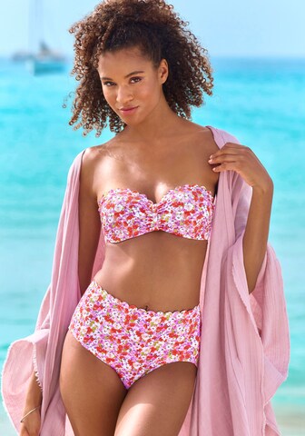 LASCANA Bandeau Bikinitop in Pink: Vorderseite
