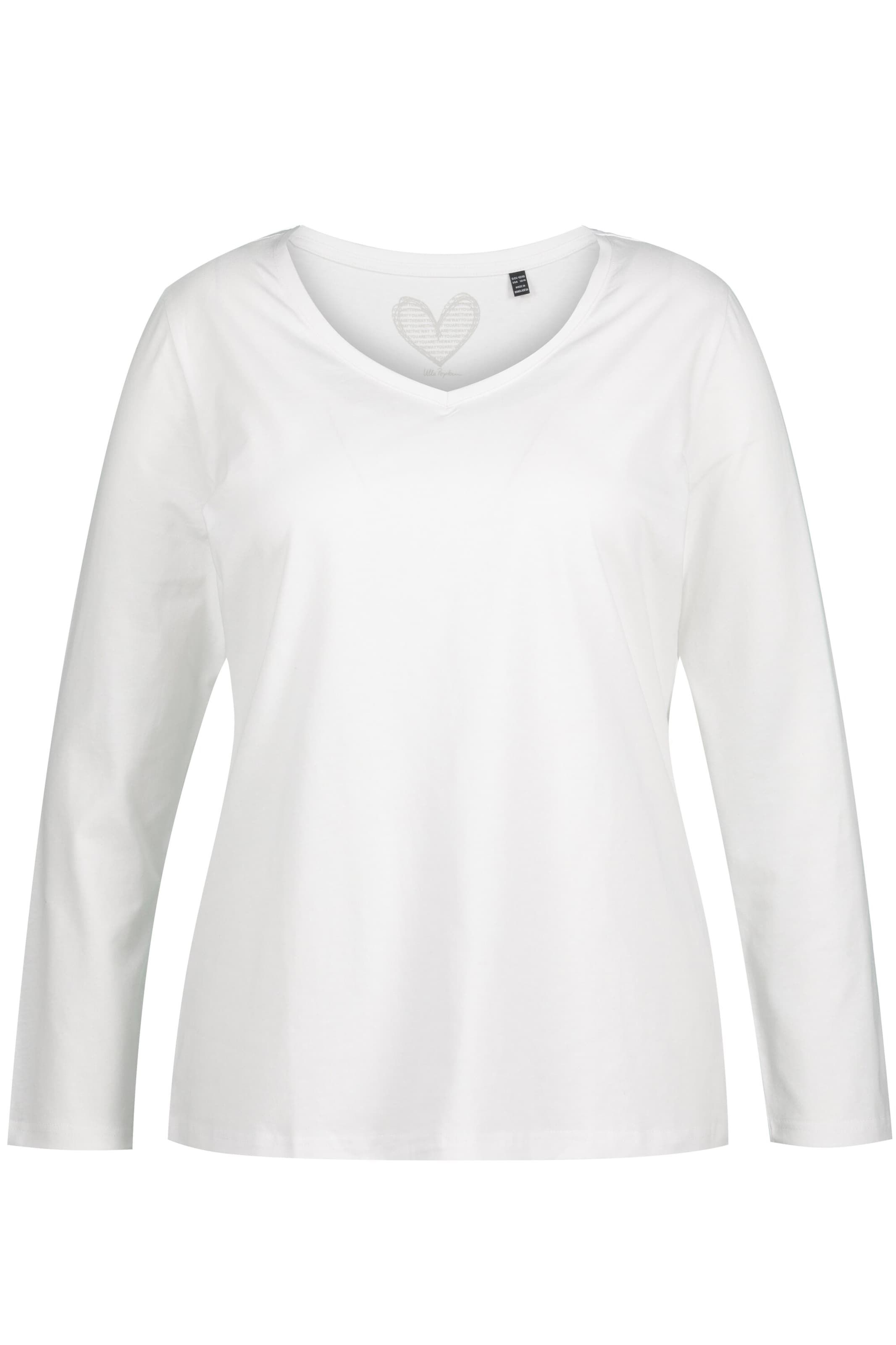 Ulla Popken Shirt '719505' in Weiß: Vorderseite