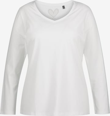 Ulla Popken Shirt '719505' in Wit: voorkant