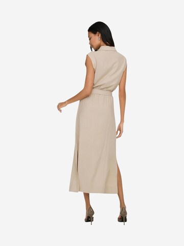 Abito 'Onlgoa Sl Linen Bl Shirt Dress Cc Pnt 15363697' di ONLY in beige