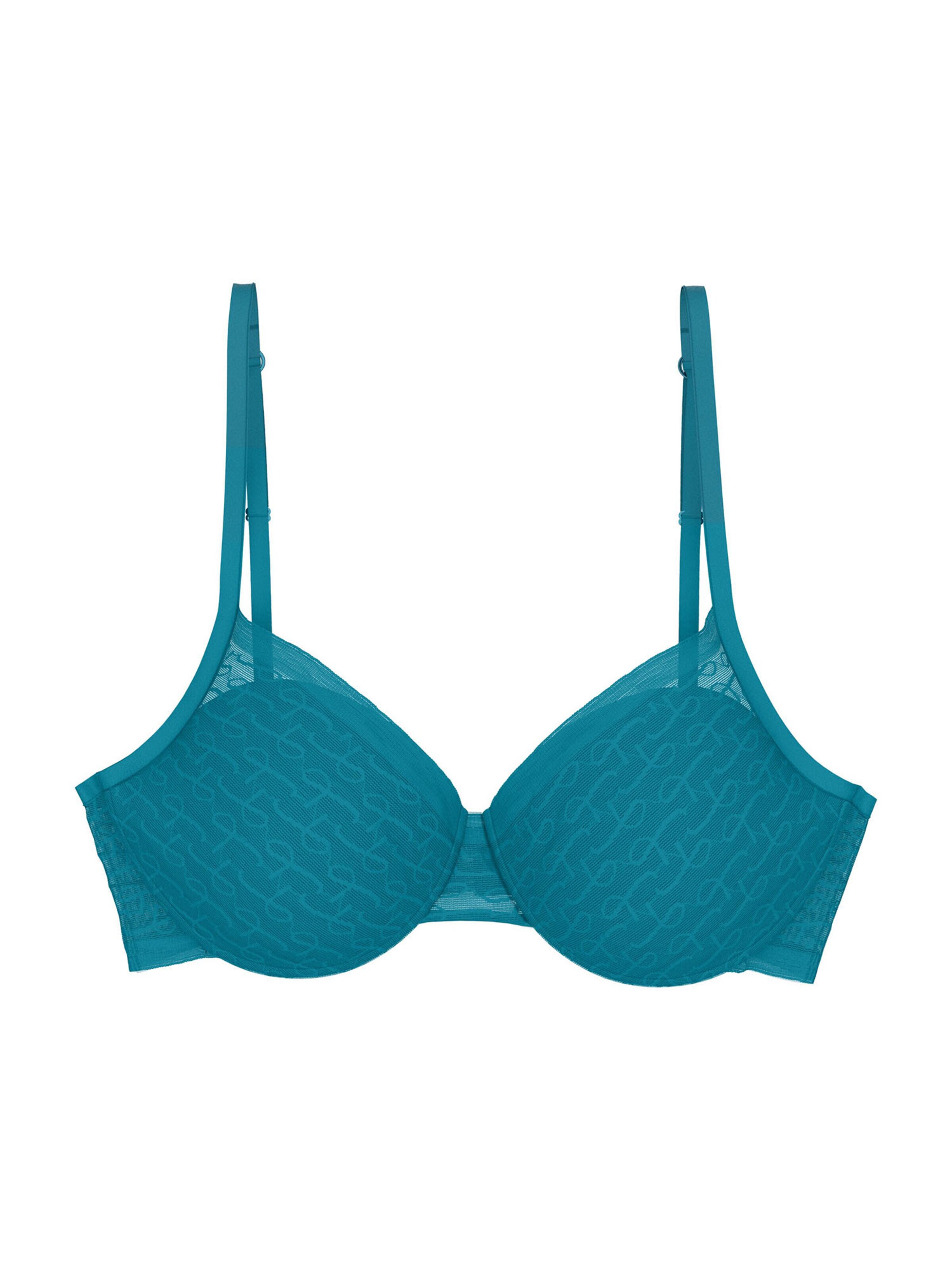 TRIUMPH Bügel-BH ' Red Label Triumph Signature Sheer ' in Blau: Vorderseite