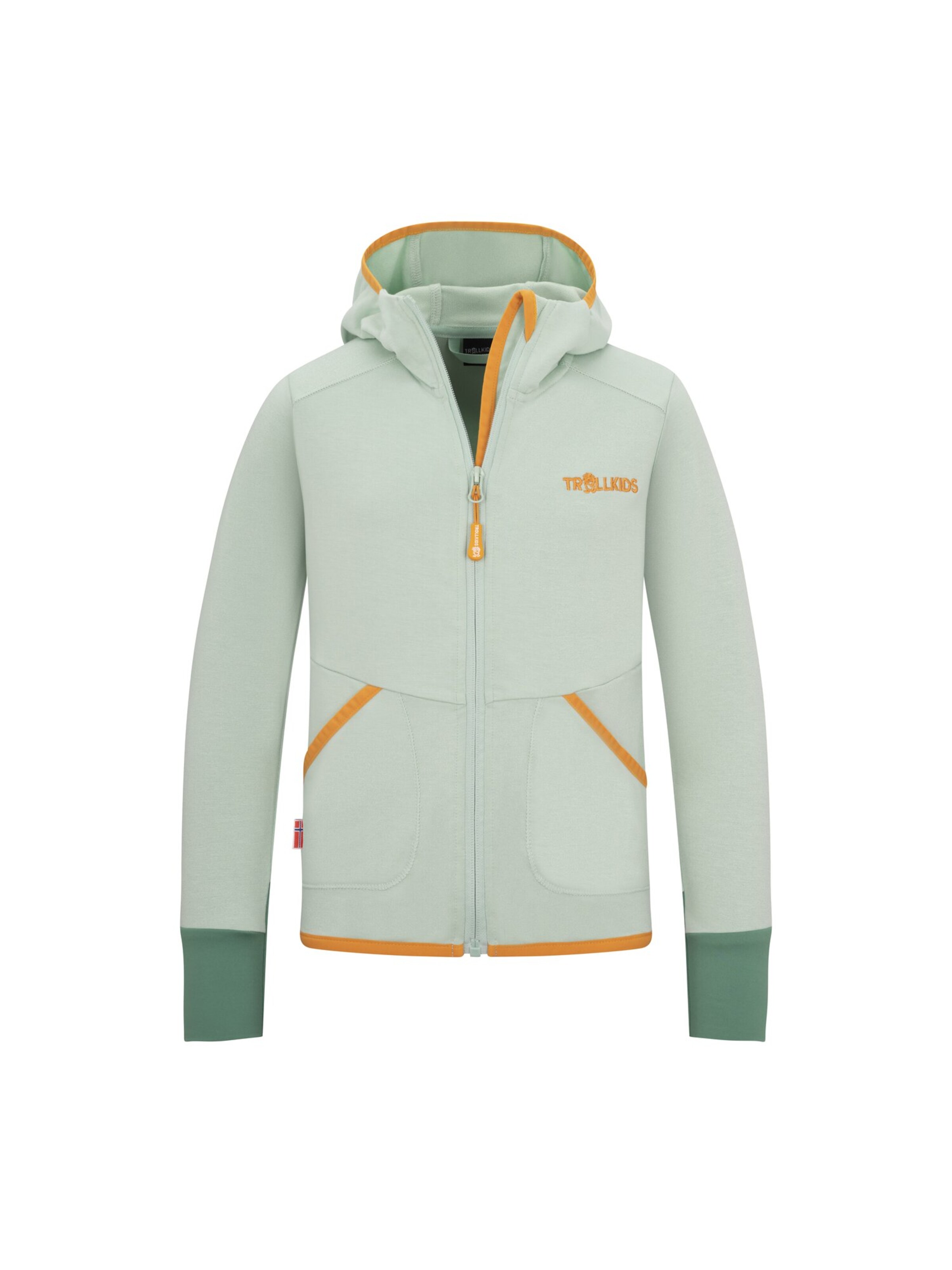 TROLLKIDS Fleece Jacket in Green: front