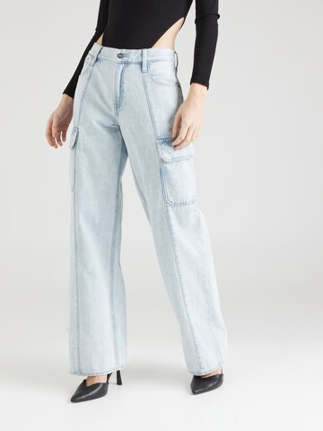 G-Star RAW Wide leg Cargojeans 'Judee' in Blauw: voorkant