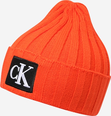 Bonnet Calvin Klein Jeans en orange : devant