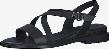 Sandale cu baretă de la TAMARIS pe negru: față