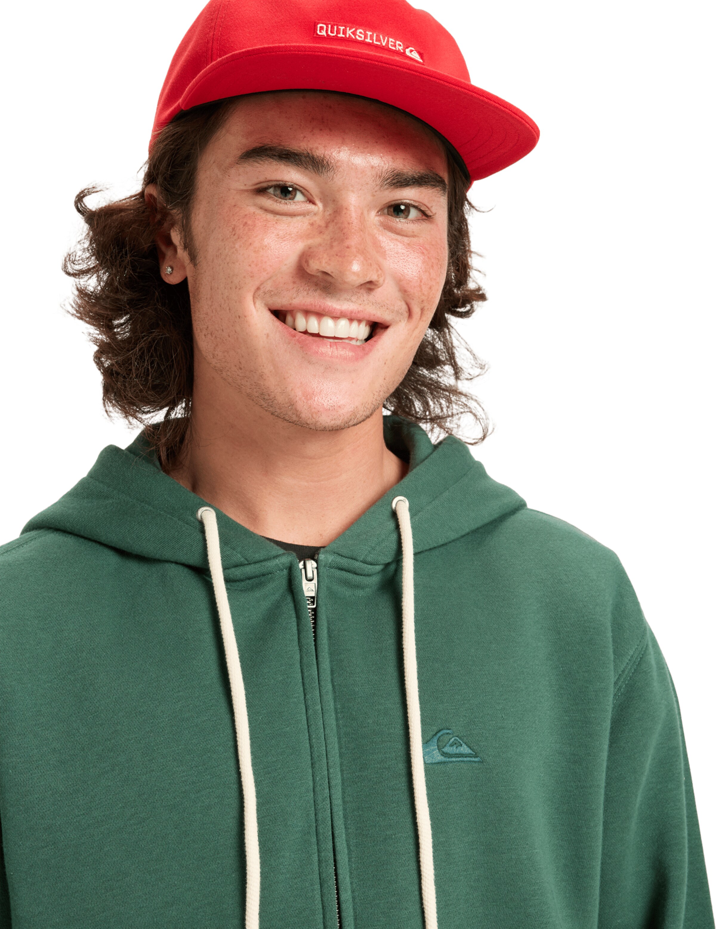QUIKSILVER Sweatjacke 'Salt Water' in Grün