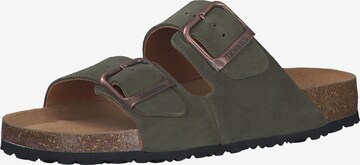 TAMARIS Mules in Green: front