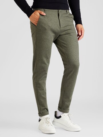 Coupe slim Pantalon Lindbergh en vert : devant